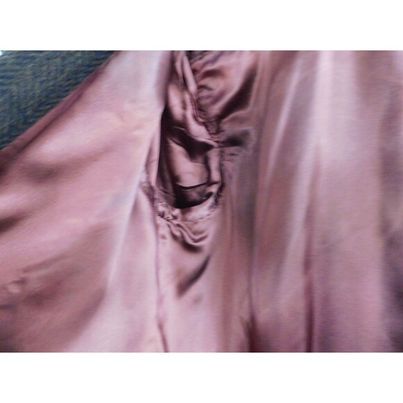 Vintage Burberrys Long Coat Womens Rust & Black Wool Cashmere Size 14R - Picture 9 of 16